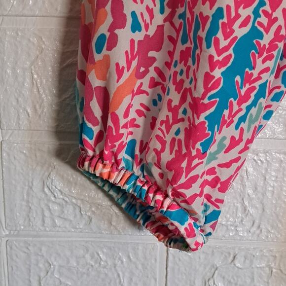 Lilly Pulitzer Elsa "Agua Let's Cha Cha" Holy Grail Silk Top - Picture 9 of 12